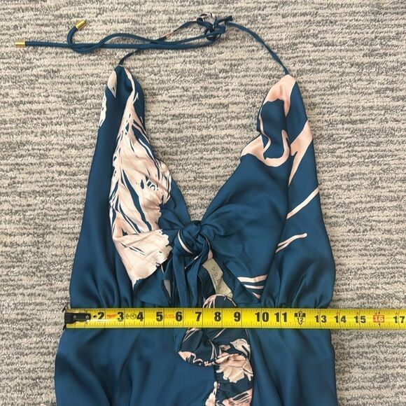 NWT PRAIA PR Bellagio 17191 Maxi Dress Large Green Pink Floral - Picture 10 of 14